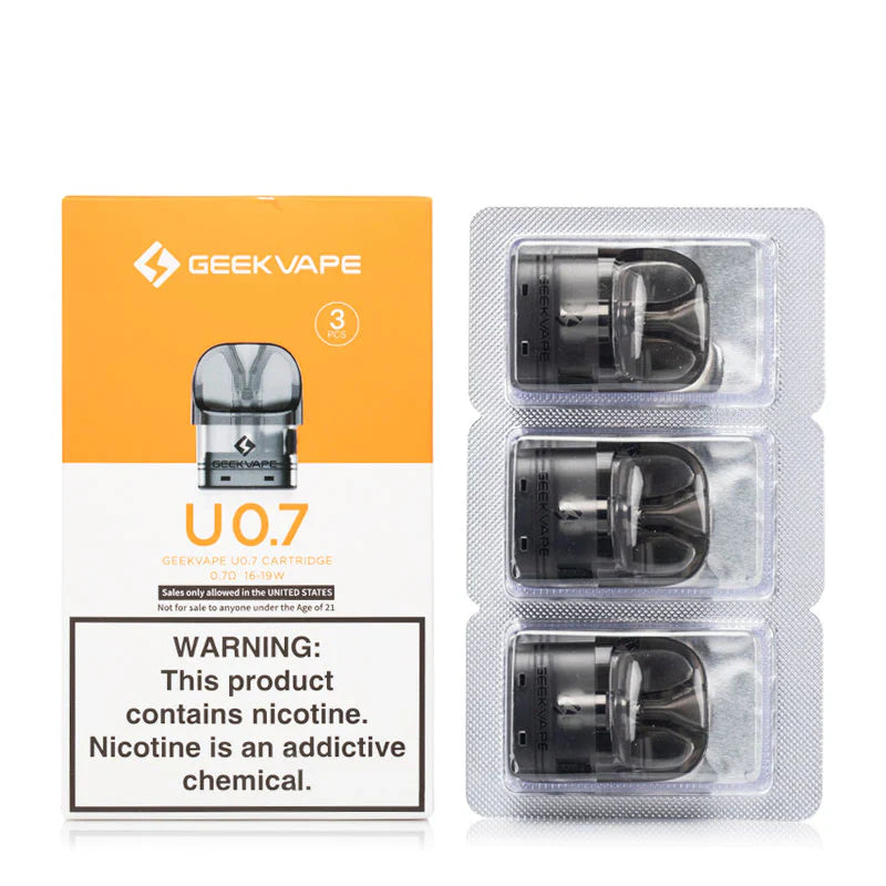 GeekVape U Replacement Pods for Aegis U / Wenax U / Obelisk U (PACK OF 3)